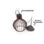 Imagem de Kit 2 Pendente Lustre Luminoso Teto Turin Mdf E27-21x18cm