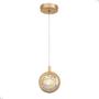 Imagem de Kit 2 Pendentes Luminária Globo Cristal Bolhas Saturno LED 3200K 7W