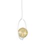 Imagem de Kit 2 Pendentes On Loop BRANCO com globo de vidro AMBAR