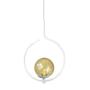 Imagem de Kit 2 Pendentes On Loop BRANCO com globo de vidro AMBAR