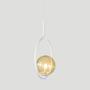 Imagem de Kit 2 Pendentes On Loop BRANCO com globo de vidro AMBAR