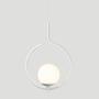 Imagem de Kit 2 Pendentes On Loop BRANCO com globo de vidro BRANCO