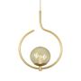 Imagem de Kit 2 Pendentes On Loop DOURADO com globo de vidro AMBAR