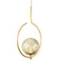 Imagem de Kit 2 Pendentes On Loop DOURADO com globo de vidro AMBAR