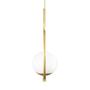 Imagem de Kit 2 Pendentes On Loop DOURADO com globo de vidro BRANCO 