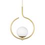 Imagem de Kit 2 Pendentes On Loop DOURADO com globo de vidro BRANCO 