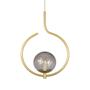 Imagem de Kit 2 Pendentes On Loop Dourado Com Globo De Vidro Fume