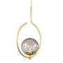 Imagem de Kit 2 Pendentes On Loop Dourado Com Globo De Vidro Fume