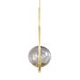 Imagem de Kit 2 Pendentes On Loop Dourado Com Globo De Vidro Fume