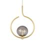 Imagem de Kit 2 Pendentes On Loop DOURADO com globo de vidro FUME