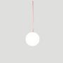 Imagem de Kit 2 Pendentes On Ly Rosé Com Globo Esfera De Vidro Branco