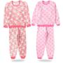 Imagem de Kit 2 Pijama Blusa E Calça De Frio Inverno Quentinho Conjuntos Infantil e Juvenil Menina Peludo