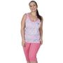 Imagem de Kit 2 Pijama diferente Com Calça Curta Bermudão Pescador - 1 com manga curta 1 regata