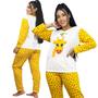 Imagem de Kit 2 Pijama Estampa Animais Inverno Feminino Adulto Longo