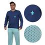 Imagem de Kit 2 Pijamas De Frio Adulto Casal Longo Feminino Masculino