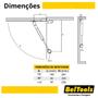 Imagem de KIT 2 Pistão A Gás 80N Mini 185mm Força Normal Beltools