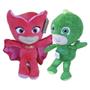 Imagem de Kit 2 Pj Mask Pelúcia Lagartixo Corujita Original Boneco