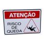 Imagem de kit 2 Placa DE Sinalização ATENÇÃO RISCO DE QUEDA 20 X 30 CM