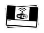 Imagem de Kit 2 Placas Aviso Wi-fi Wifi Sinalização Zona de Interent sem Fio Espaco Para Senha