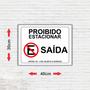 Imagem de Kit 2 Placas De Proibido Estacionar 40x30cm  Saída (PL000040)