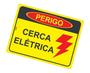 Imagem de Kit 2 Placas de Sinalização Aviso Perigo Cerca Elétrica Choque 15x20cm