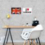 Imagem de Kit 2 Placas Decorativas I Love London 18x27cm