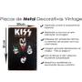 Imagem de Kit 2 Placas Metal Rock Banda Beatles Kiss Quadro Decorativo