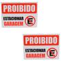 Imagem de Kit 2 Placas Proibido Estacionar Garagem Informativa