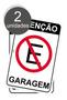 Imagem de Kit 2 Placas Sinalização Aviso Proibido Garagem Não Estacione