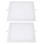 Imagem de Kit 2 Plafon Led Quadrado Embutir 17X17 Painel 12W 6500k Avant