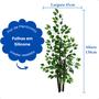 Imagem de Kit 2 Planta Artificial Ficus Verde Sem Vaso Decoração