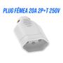 Imagem de Kit 2 plug Pino femea 2P+T 250v 20a Ilumi com 2 tomada femea