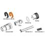 Imagem de Kit 2 Plug XLR Fêmea Roxtone Rotativo Low Profile Rack LX3F