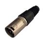 Imagem de Kit 2 Plug Xlr Macho Metal Simples Cromado Mxt