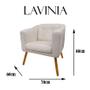 Imagem de Kit 2 Poltrona Cadeira Sofá Sala Estar Lavinia Recepção Escritório Suede Rosê - DL Decor