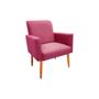 Imagem de Kit 2 Poltrona Decorativa Malibu Sala material sintético Rosa Pink