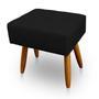 Imagem de Kit 2 Poltrona Decorativa Nina com Puff New para Sala e Quarto Suede Preto - LH Decor