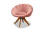 Imagem de kit 2 Poltrona Decorativa Pétala Com Base Giratória Veludo Rosa Csr