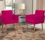 Imagem de Kit 2 poltrona Decorativas Alice - Suede Pink