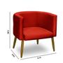 Imagem de Kit 2 Poltrona Eva Decorativa Pés Palito Suede Vermelho