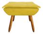 Imagem de Kit 2 Poltrona + Puff Opala Decorativa Suede Amarelo