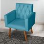 Imagem de Kit 2 Poltronas 66cm Capitonê Thais Suede - Mafer