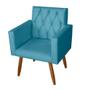Imagem de Kit 2 Poltronas 66cm Capitonê Thais Suede - Mafer