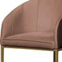 Imagem de Kit 2 Poltronas Banqueta Decorativa Base Metal Mia Veludo Rosa - LM DECOR