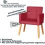 Imagem de Kit 2 Poltronas cadeira com Puff dcorativa para Sala de Estar Recepção manicure escritório pés palito resistente