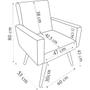 Imagem de Kit 2 Poltronas Cadeira Decorativas Nina Escritório Sala De Estar Recepção Esteticista Salão Beleza Suede Pés Palito Máxima Qualidade - Mr Deluxe