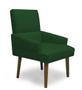 Imagem de Kit 2 Poltronas Cadeiras Decorativa Sala de Jantar Itália Suede Verde - MeularDecor