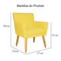 Imagem de Kit 2 Poltronas Decora Cecilia PLUS Amarelo - Malta Decor