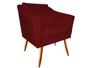 Imagem de Kit 2 Poltronas Decorativa Agatha Suede Marsala Pés Madeira Mz Decor