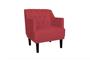 Imagem de Kit 2 Poltronas Decorativa Alice Couro Vermelho Pés Madeira Ms Decor